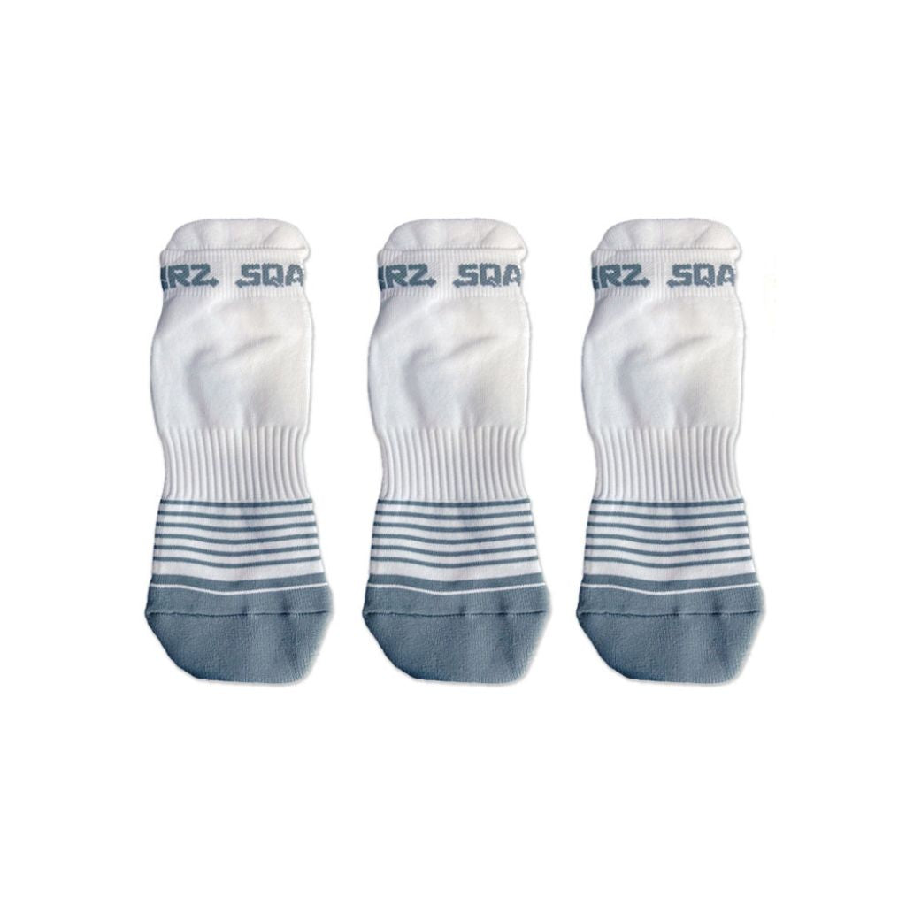 Men's White Cushioned Ankle Socks (3-Pack) SQAIRZ