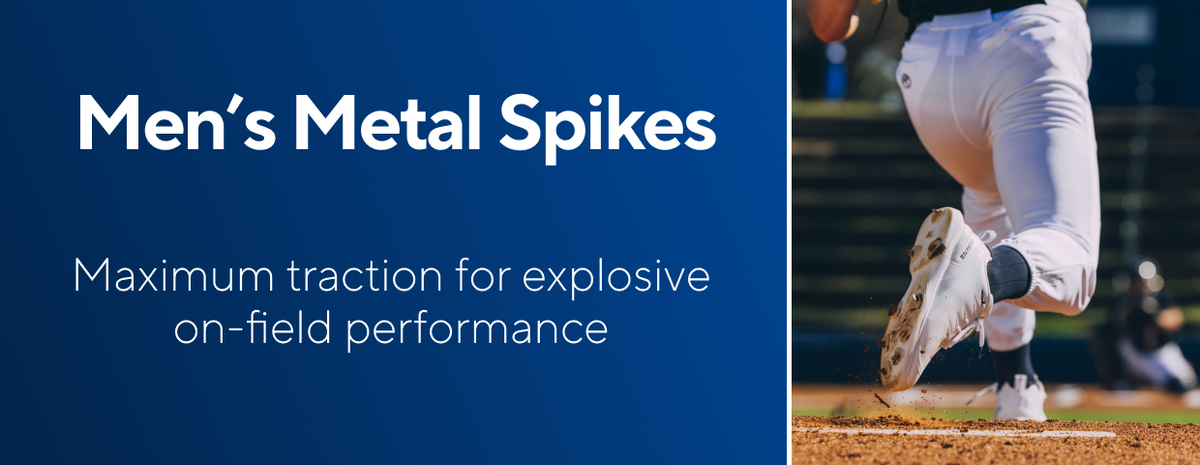 Mens Metal Spike Baseball Shoes | Max Grip | SQAIRZ