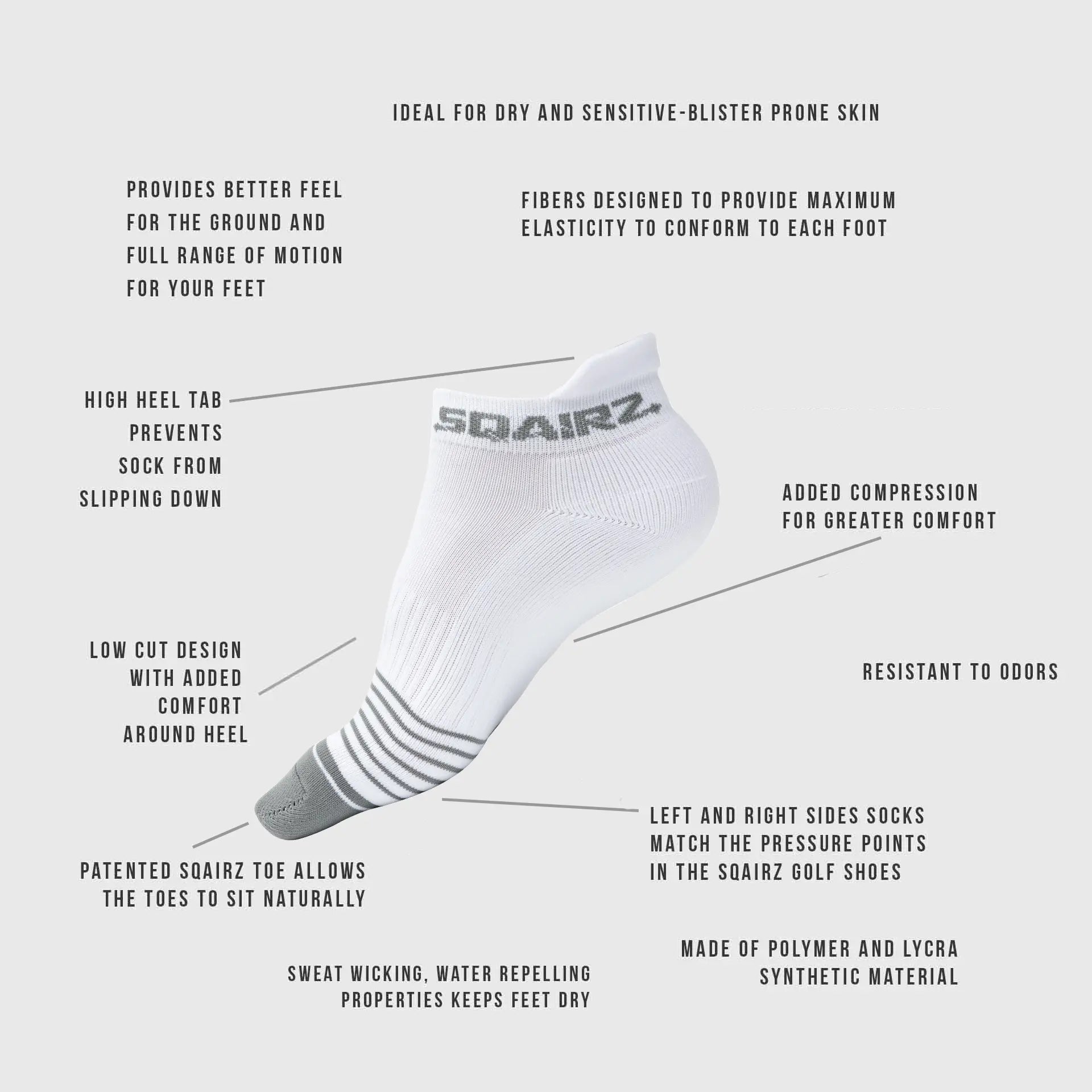 SQAIRZ-Women’s Cushioned Golf Socks (3X Pack)